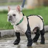 Sapatos para cães à prova d'água, botas ajustáveis, para animais de estimação, respirável, para caminhada ao ar livre, macio, buldogue francês, protetor de animais de estimação y240129