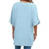 Women's Blouses Womens V Neck Shirts Short Sleeve Printing Sunflower Cotton Tee Blouse Summer Loose Fit Casual Tunic Tops