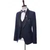 Costumes pour hommes élégants points hommes 2024 mode formelle châle revers simple bouton mince mâle costume fête bal mariage marié smoking 3 pièces