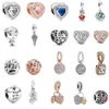 S925 Sterling Silver DIY Colliers Bracelets Pendentif Charms Perles P Marque Sweet Love Heart Designer Bijoux Accessoires pour Filles 208Z