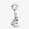 100% 925 Sterling Silver Elegant Princess Dingle Charms Fit Original Europeisk charmarmband Kvinnor Bröllop Engagement Jewe2857