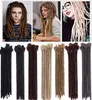 5PCS Syntetyczne przedłużenia dreadlock jasnobrązowe kolorowe ręcznie robione dredy przedłużenia reggae włosy na hipis 20quot miękki szydełko 7931198