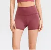 Femmes leggings pantalons de yoga designer shorts de sport femmes entraînement gym porter couleur unie sport élastique fitness dame globale aligner collants court + bandeau gratuit