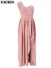 Casual Dresses EACHIN Summer Pink For Women 2024 Sexy Vintage Y2k Long Party Dress Formal Occasion Bridesmaid Gown Vestidos