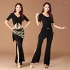 Stage Wear Buikdans Top Lange Broek Set Sexy Vrouwen Pak Oosterse Kostuum Danser Dancewear Dansers Deguisement Femmes Carnaval