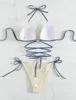 Nya sexiga kvinnors designers bikinis sätter tydlig rem form baddräkter damer baddräkter badkläder strandkvinna badväder blandade lyxmärken badkläder