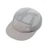 Ball Caps Quick Dry Mesh Baseball Cap For Men Women Adjustable Flat Brim 5 Panel Snapback Outdoor Breathable Sport Sun Hat