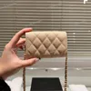 Designer Femmes Mini portefeuille Sacs de taille porte-cartes Purse Purse Caviar / Lambe en cuir en cuir en cuir en cuir en peau d'agneau