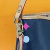 Borsa a mano Borsa a tracolla Borsa a mano classica colorata con stampa di lettere in pelle bovina Interni in vera pelle Zip229S