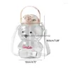 Bouteilles d'eau 1000ml Bouteille pour enfants Tumbler avec St Mug Cup Bear Summer Sport en plein air en plastique filles école mignonne goutte à boire Deliv Dhclg