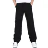 Pantalons pour hommes longs échasses maison garçon mousse à mémoire de forme ample salopette avec plusieurs poches coton décontracté