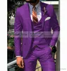 Mäns kostymer blazrar Mörkblå Slim Men Fashion Suit Cutsom 3 -stycken Groom Prom Wedding Skräddare Made Wedding Tuxedo Men Passar With Pants