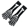 Berets Halloween Skeleton Claw Gloves Glow In The Dark Hand Warmers Party Props Beanie DXAA