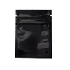 200 pièces 6 8 cm noir refermable fermeture éclair sac poignée joint céréales café paquet parfumé thé odeur preuve sacs de rangement avec fermeture 247M