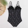 Push-Up-Bikini-Sets, sexy Damen-Bademode, Designer-Bikini-Badeanzug, schwarzer Einteiler