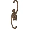 10 fonte suspendue singe S-crochet S crochet métal plante Pot jardin cintres rustique marron Vintage décoration jardinage animaux artisanat A281I