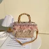 Totes Bohemian Feather Straw Bag torebek Designer Bamboo uchwyt koszyka torebki na ramię dla kobiet 2023 Travel tkanin rattan plaż