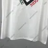 Европа Мужские футболки 24SS дизайнерская футболка Летняя цветная вышивка футболка с буквенным принтом с коротким рукавом Футболка хлопчатобумажные футболки черный белый розовый S-XXL