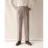 Costumes pour hommes 2024 automne affaires laine mode cheville longueur pantalon hommes décontracté couleur unie bureau costume pantalons longs mâle marque vêtements L01