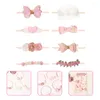 Bandanas 8Pcs Borns Baby Flower Bandeaux No Trace Bow Hairband Coiffe Bande de cheveux