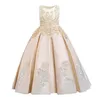 Летнее свадебное платье с цветочным узором для девочек-подростков, вечерняя вечеринка, длинное детское платье для девочек, бальное платье принцессы 2108105497030