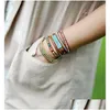 Braccialetti con ciondoli Uomo Punk Hiphop Braccialetti Perline tibetane Curb Catena Cristallo Coppie Bracciale Cool Maschio Femmina Gioielli all'ingrosso 240130 Dhxfc