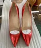 Scarpe eleganti Tacco rosso 12 cm Sandali da donna Derojo scintillanti per feste Moda da sposa Tacchi a spillo sexy Lounge