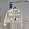 Designer beskuren jacka för kvinnor lätt puffer vinter krage parkas kort jacka stil smal korsett ut vindbrytare fickdame varma rockar s-l kvinnor