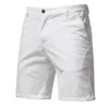 Y2K été nouveau 100% pur coton blanc short de sport pour hommes loisirs affaires sociales taille élastique marchandises shorts bermuda short de plage 240219