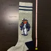 Polo Bear 2-Pack Fashion Cartoon Socks Cute Haruku Women STREVER COTTON SACKS with Web Hipster Skatebord Onkle Sock Funny