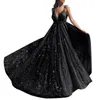 Casual Jurken Vrouwen Formele Bruidsmeisje Avondjurk Franse Temperament Party Prom Gown Lange Bruiloft Pailletten Cocktail-Jurk Vestido