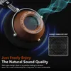 휴대폰 이어폰 OKCSC M1 Pro Wooden Hifi 헤드폰 DIY 반 오펜백 스테레오 헤드셋 40mm 드라이버 3.5mm 분리 가능한 복고풍 경화 스타일 YQ240219