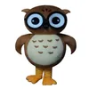 Costume de mascotte de hibou marron personnalisé professionnel, vêtements de mascotte de hibou Dr, robe fantaisie de fête d'halloween de noël 290c