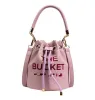 Högkvalitativ lyx Läder Bucket Bag Womens Men Designer Tote Classic DrawString Axel mode plånbok hinkar Topphandtag Purses Handbag Crossbody Bag