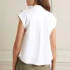 Camicette da donna Camicia estiva Decorazione per spalle con catena di perline Vestibilità slim Top tutto-fiammifero da donna