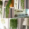 Dekorativa blommor 80 cm Party Supplies Artificial Plant String Garland Simulation Succulents Soft Wall Hanging Office Home Decor El Flexibel