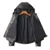 Women's Leather Seasonal Genuine Plant Tanned Sheepskin Coat Short Korean Loose Hooded Jacket