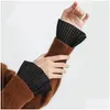 Elbow Knee Pads Ruffles Pleated Fake Sleeves Detachable Cuffs Chiffon Hand Wrist False Korean Arm Warmers Flared Drop Delivery Sports Otpq1