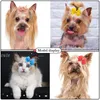 Vêtements de chien 20pcs multicolore animal de compagnie épingle à cheveux chiot coloré arc pinces à cheveux petit chat mignon épingles à cheveux accessoires fournitures