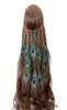 Boho Fasce per capelli Nappa Moda fatta a mano da donna Piuma indiana Fascia per capelli con perline Copricapo per Carnevale5285975