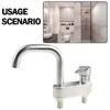 Bathroom Sink Faucets Tap Basin Accessories Faucet 2 Holes 304 Stainless Steel Ceramic Valve High Quality