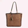 Shoulder Bags Women Crocet andbag ollow Out Tassel Soulder Bag wit Sort andle Solid Color Ladies Summer BeacH24219