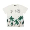 Designer Luxury Palmes Angels Camicia Uomo Donna Coconut Tree Coppia T-shirt a maniche corte Modello Inkjet Graffiti Lettera Stampa Moda Casual top Tee