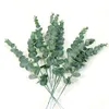 50pcs Plastikowe liście eukaliptusów Fałszywe rośliny Flower Materiał do ślubnej ściany Dekoracja Greenery Plant Decor 234K