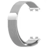 Uhrenarmbänder Edelstahlbandschlaufe für Huawei Band 8 Wasserdichtes Metall Damen Herrenarmband Correa Band8 Verschluss