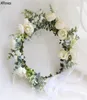 Bröllop garland krans krona headpieces handgjorda blommor tiara hårband hårtillbehör för kvinnor brud brudtärnor flickor hav9640303