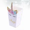 Couverts ensembles 12 pcs cadeaux Boîtes de pop-corn Sac de tasses