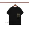 Amirs T Shirt Mens Designer Camiseta Edição Limitada Casais Tees Street Wear Marca de Moda Splash-Ink Letter Impresso Ameris Manga Curta Casual Amirs Camisa 3312