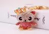 Söt Creative Diamond Crown Panda Car Keychain Cartoon Animal Metal Pendant Keychain Gift2776896