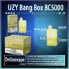 100% Original Uzy Bang BC 5000 Puff Disposable Electronic Cigarette Device Kit 650mah Uppladdningsbart batteri Förladdad 12 ml Elektronisk cigarettjuice BC 5K Puff
